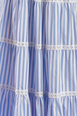 SWING OF THINGS WOVEN MIDI DRESS.