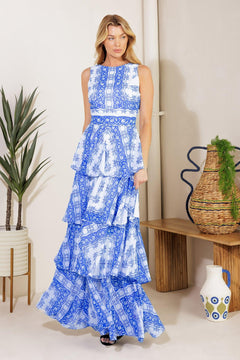 DREAM OF THE FLEET WOVEN MAXI DRESS.