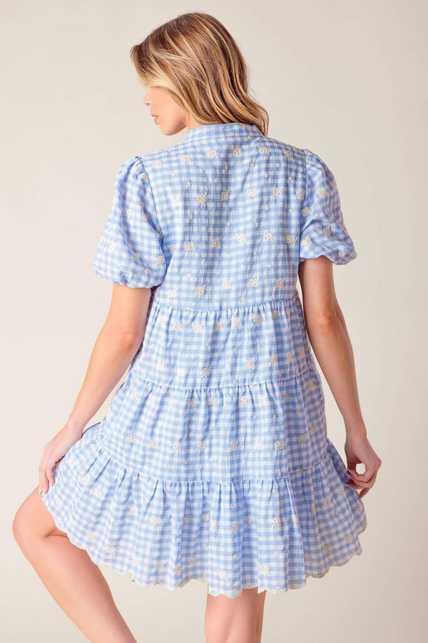 LET'S CATCH UP WOVEN BABYDOLL DRESS.