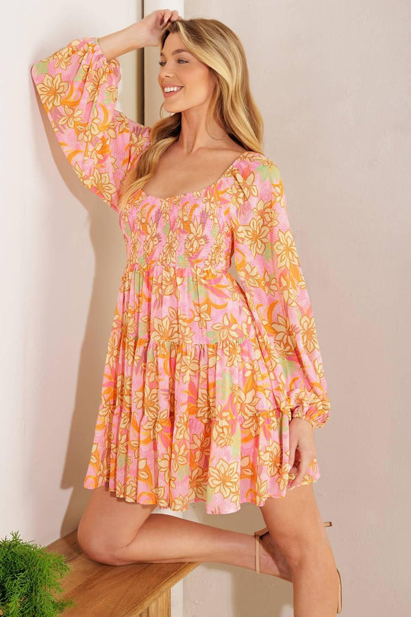 KILLING TIME WOVEN MINI DRESS.