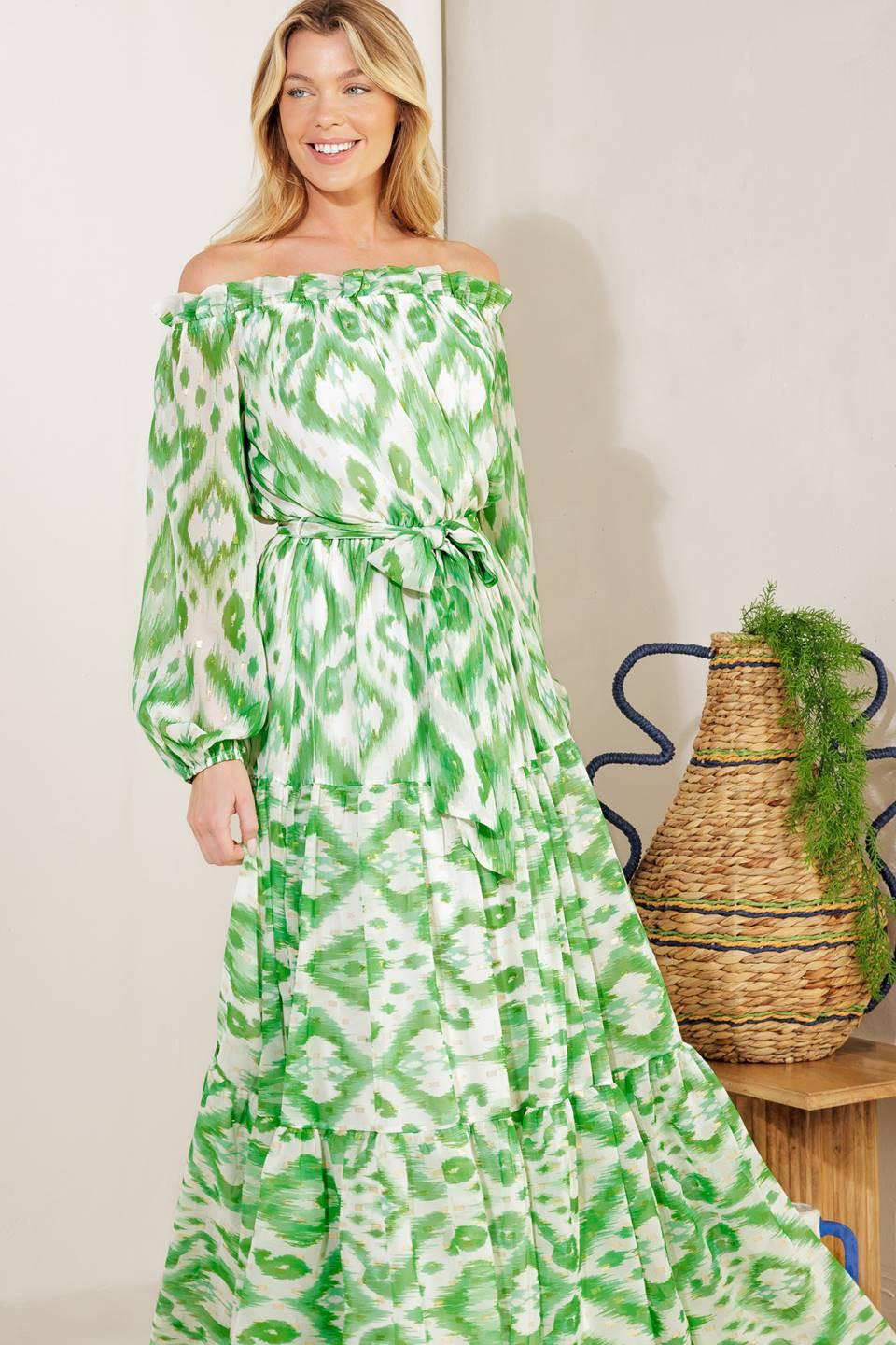 ECLIPSE'S WHISPER WOVEN MAXI DRESS.