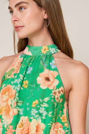 PORCELAIN BLOOM WOVEN MAXI DRESS.