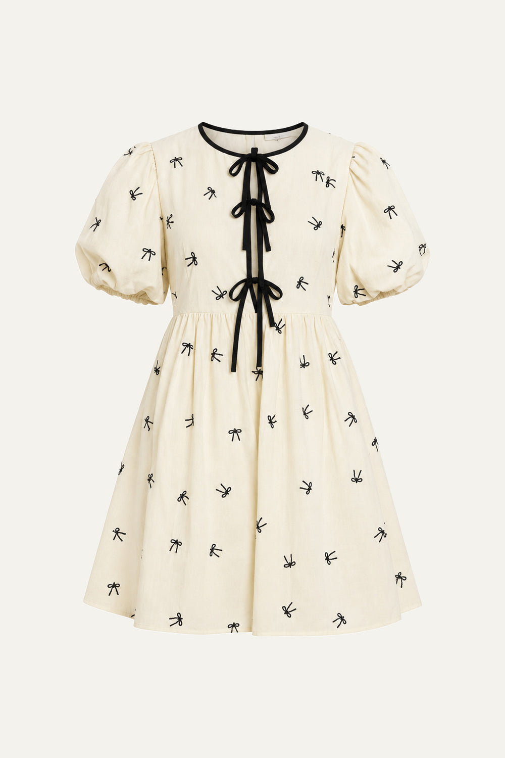 A DAY AT THE VINEYARD WOVEN MINI BADYDOLL DRESS