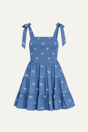 DUSK ENCHANTMENT WOVEN MINI DRESS