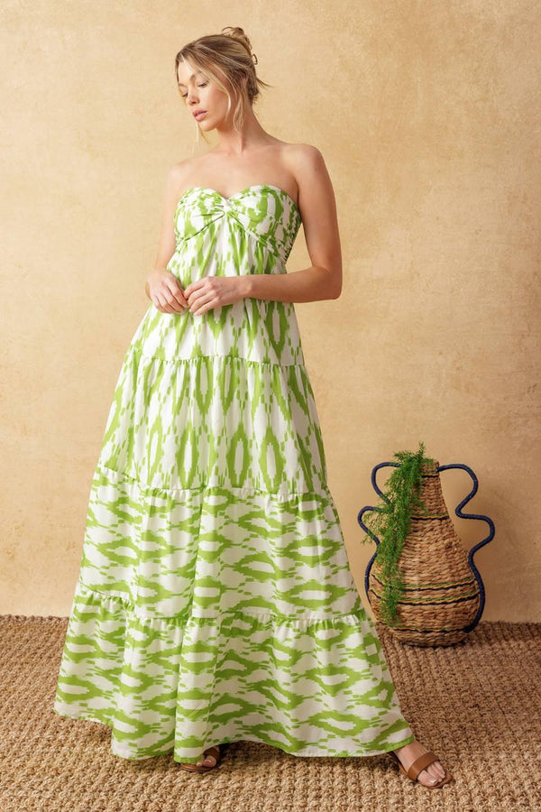 PETALS OF TIME WOVEN MAXI DRESS.