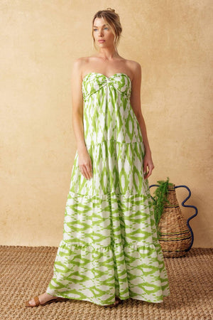 PETALS OF TIME WOVEN MAXI DRESS.