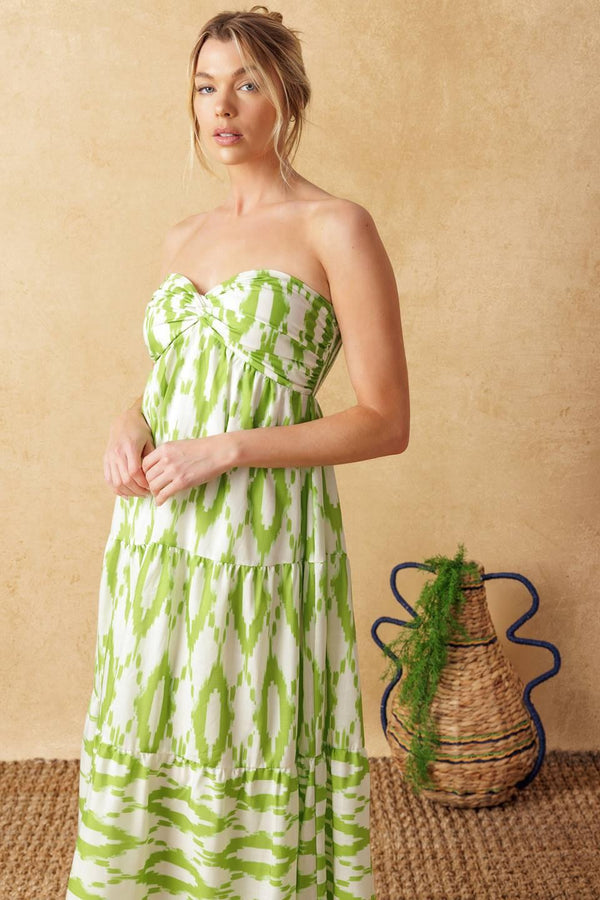PETALS OF TIME WOVEN MAXI DRESS.