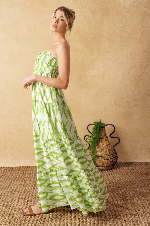 PETALS OF TIME WOVEN MAXI DRESS.