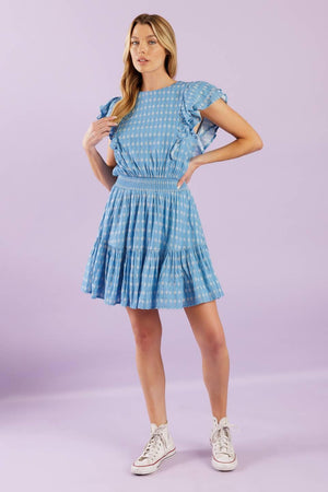 COME AS YOU ARE WOVEN MINI DRESS.