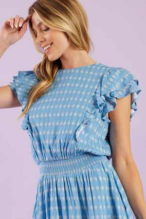 COME AS YOU ARE WOVEN MINI DRESS.