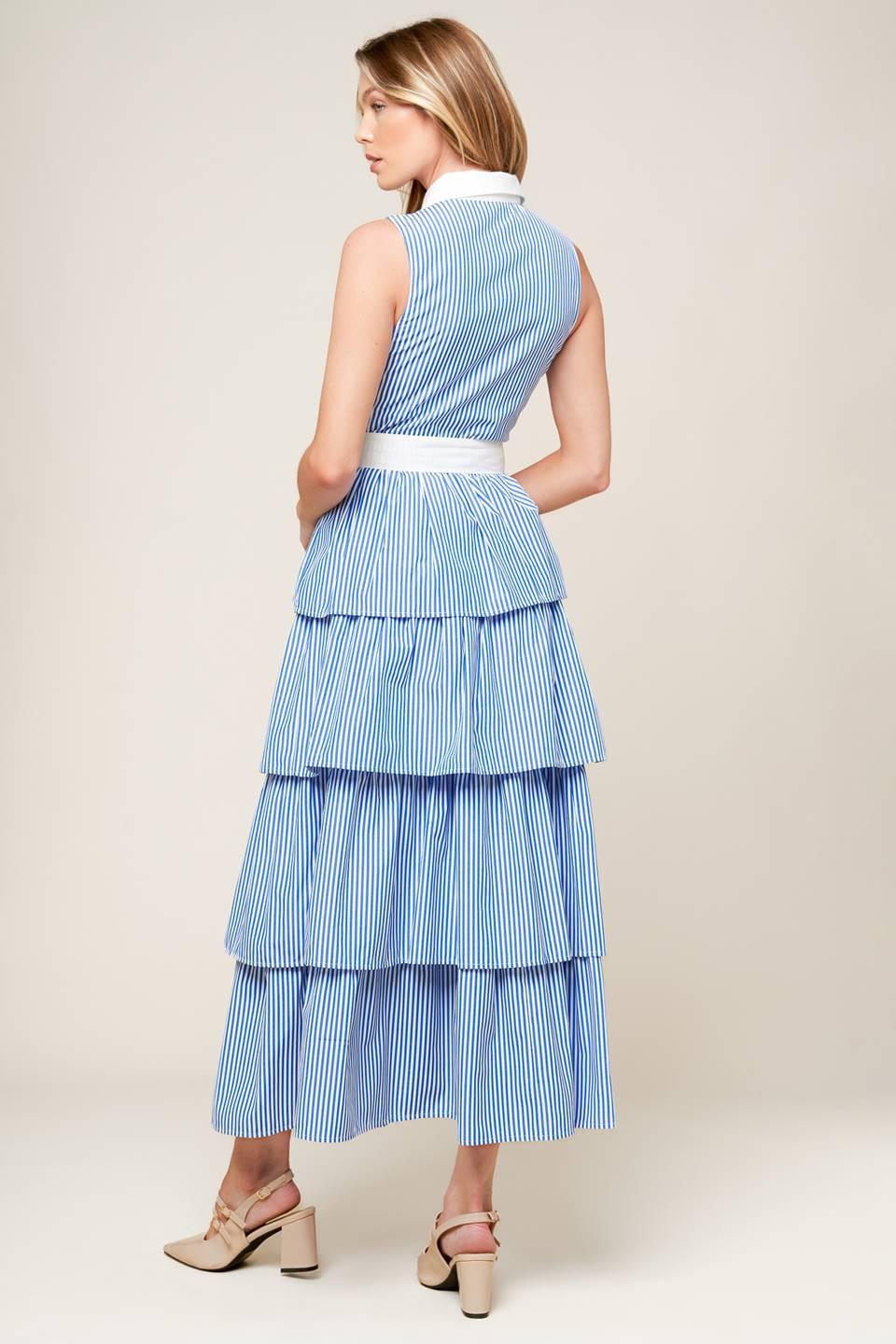 A TOUCH OF GRACE WOVEN MIDI DRESS.