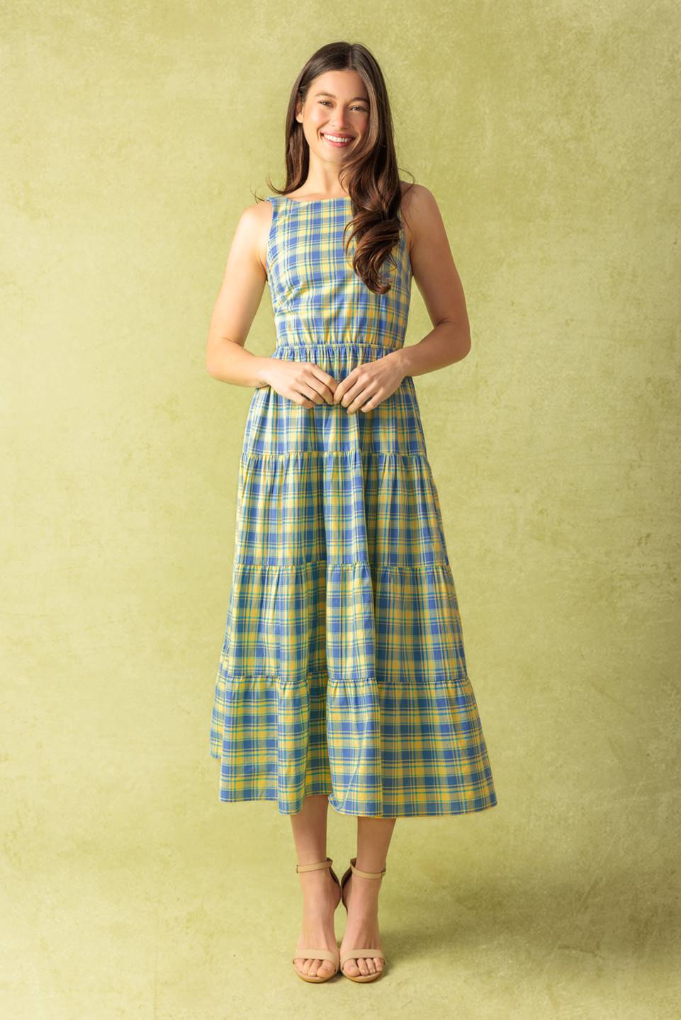 START ALL OVER WOVEN MIDI DRESS