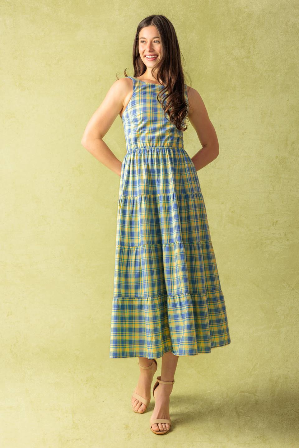 START ALL OVER WOVEN MIDI DRESS