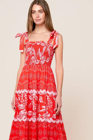 BRIGHTER DAYS WOVEN MAXI DRESS.