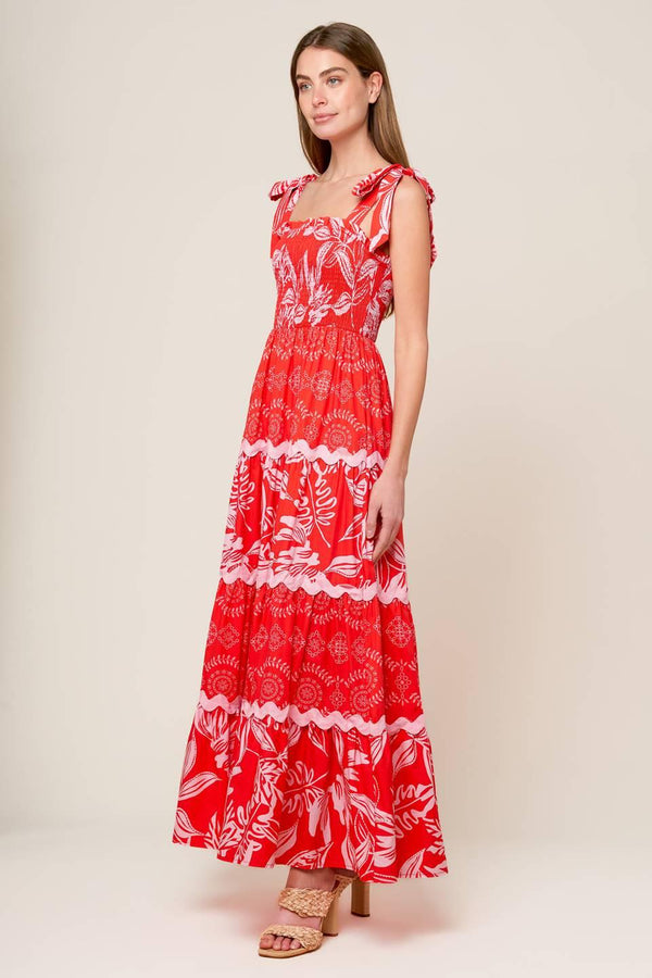 BRIGHTER DAYS WOVEN MAXI DRESS.
