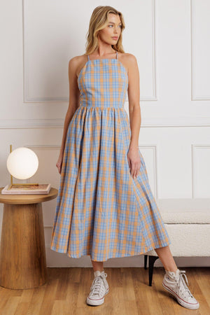 SWEET AS BERRIES WOVEN MIDI DRESS.