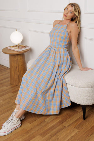 SWEET AS BERRIES WOVEN MIDI DRESS.