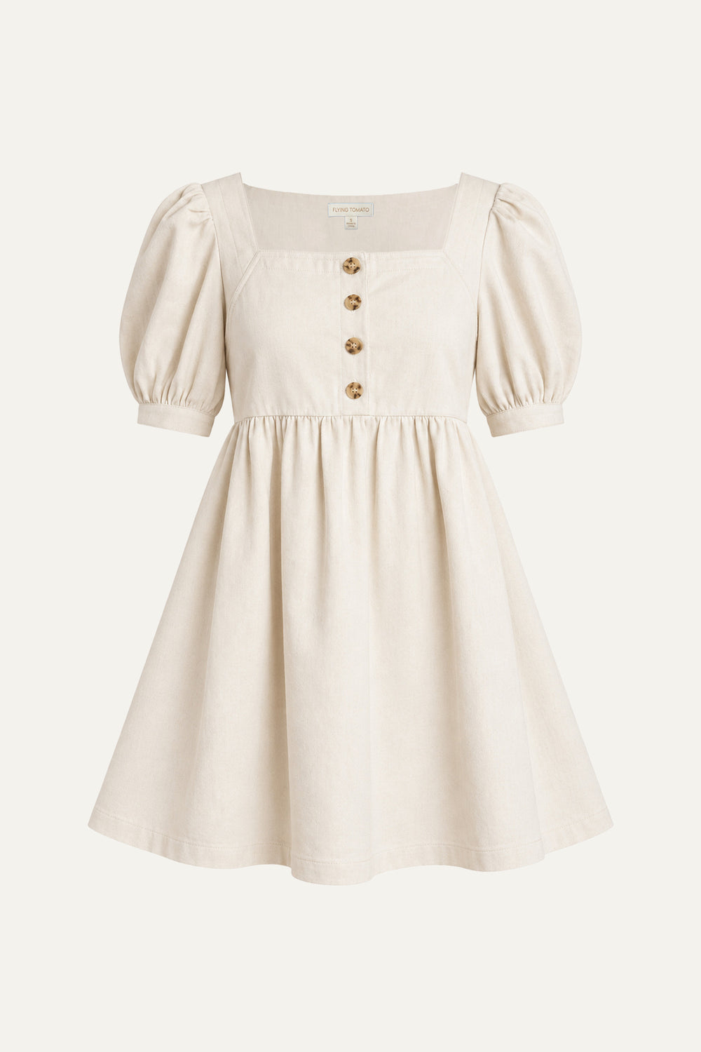 FOR THE DAY WOVEN TWILL MINI DRESS