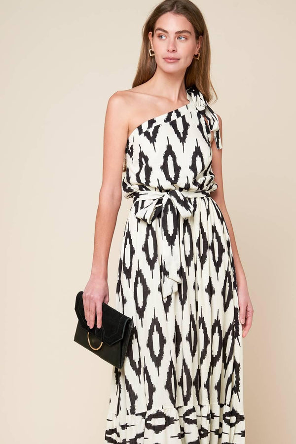 PERFECT SENSATION WOVEN MAXI DRESS.