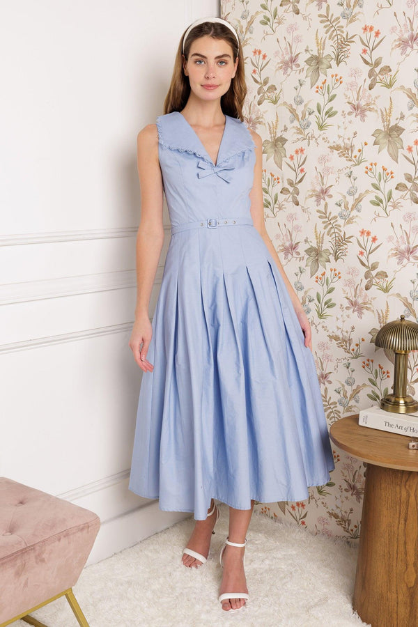 HOPPING ISLANDS WOVEN MIDI DRESS - Flying Tomato - DRESSES - Flying Tomato