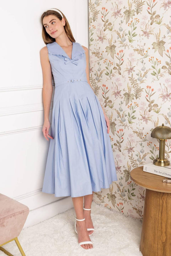 HOPPING ISLANDS WOVEN MIDI DRESS - Flying Tomato - DRESSES - Flying Tomato