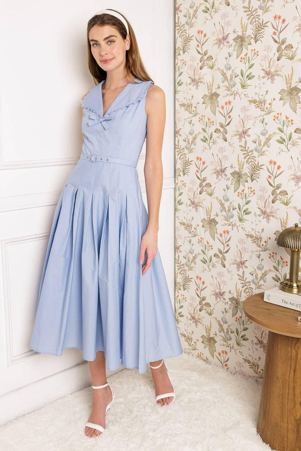 HOPPING ISLANDS WOVEN MIDI DRESS - Flying Tomato - DRESSES - Flying Tomato