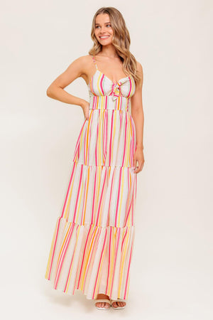 SEE THE GOOD WOVEN MAXI DRESS.