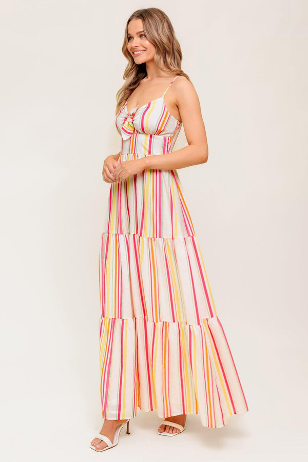SEE THE GOOD WOVEN MAXI DRESS.