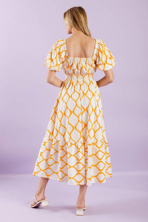 ICONIC SUMMER WOVEN MIDI DRESS.