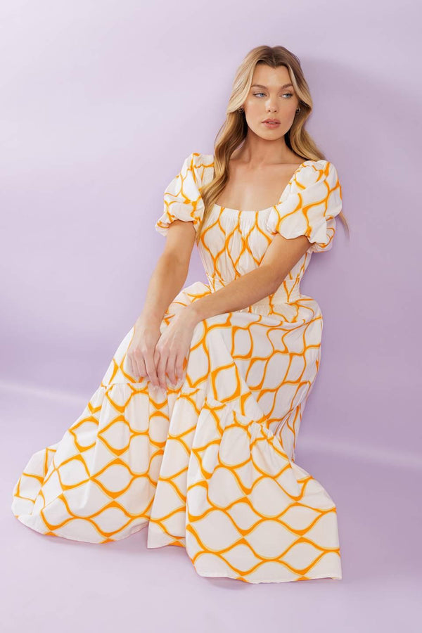 ICONIC SUMMER WOVEN MIDI DRESS.