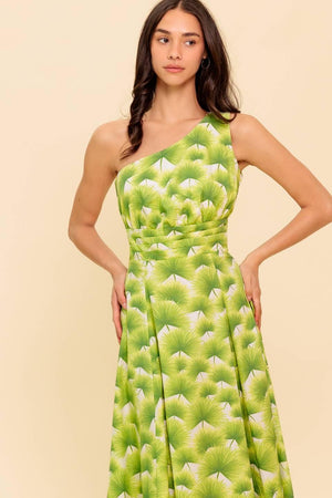 WALK IN THE GARDEN WOVEN MDI DRESS.