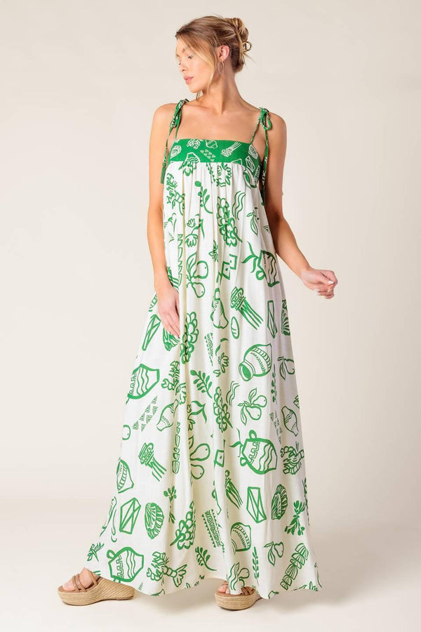 EVERYDAY BLISS WOVEN MAXI DRESS.