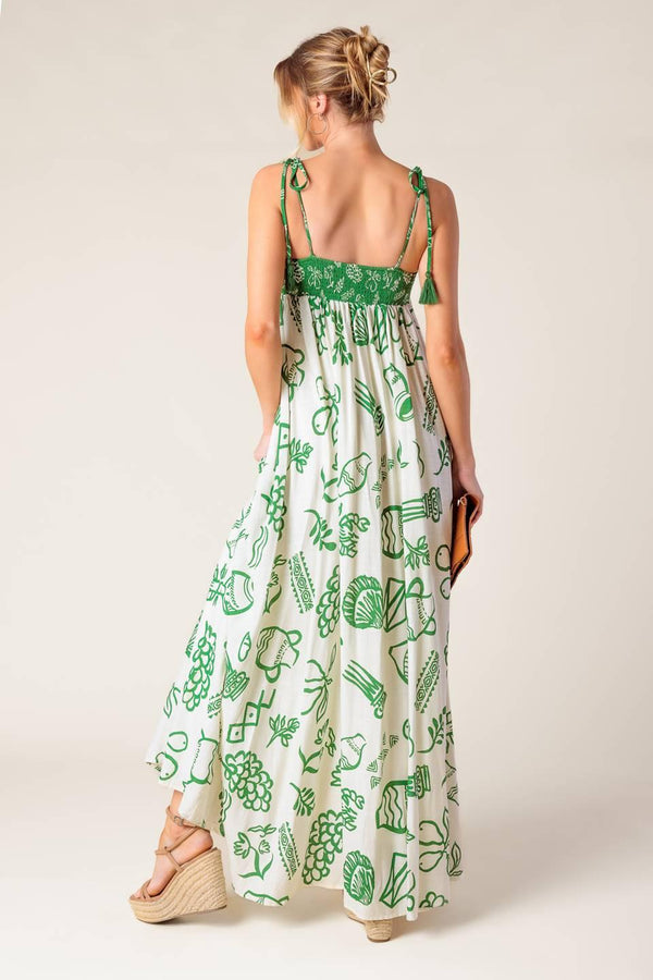 EVERYDAY BLISS WOVEN MAXI DRESS.