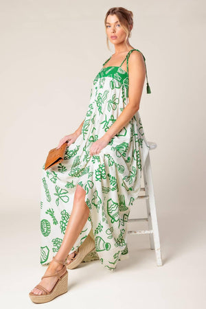 EVERYDAY BLISS WOVEN MAXI DRESS.