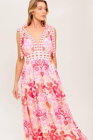 LEACE IT TO FATE WOVEN MAXI DRESS.