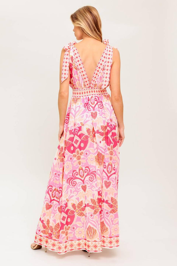 LEACE IT TO FATE WOVEN MAXI DRESS.