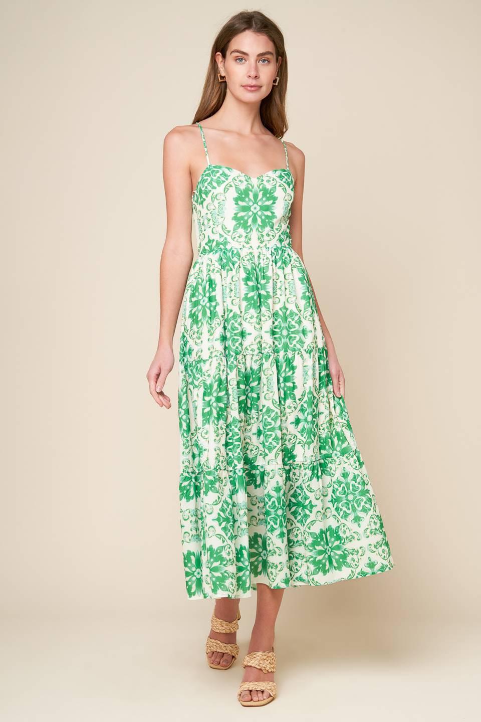 BEYOND ELEGANT WOVEN MIDI DRESS.