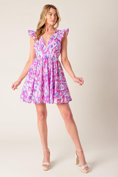 BETTER WITHOUT YOU WOVEN MINI DRESS.