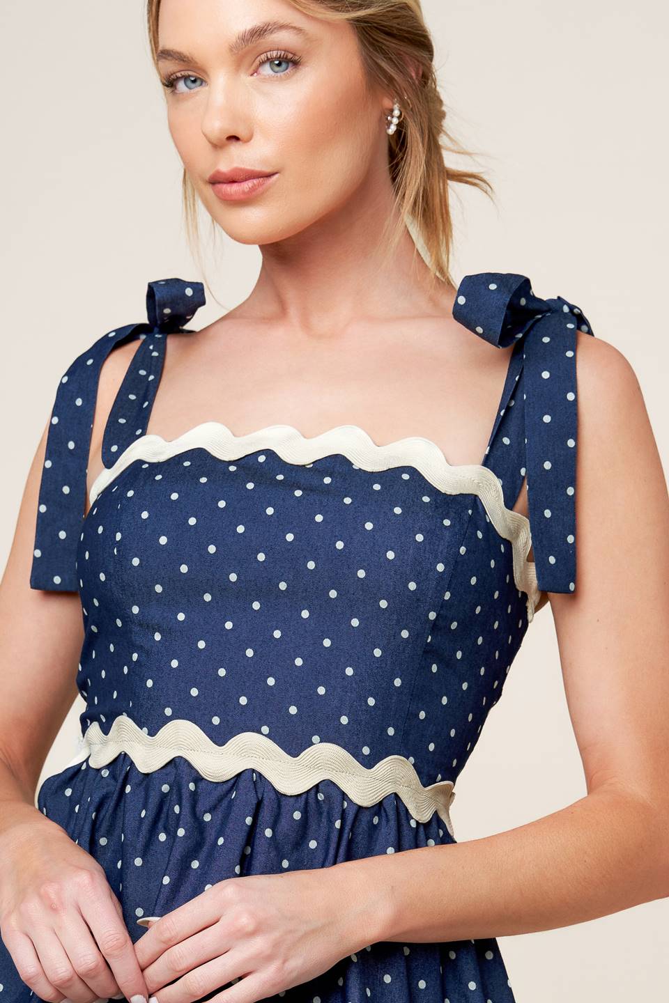 DIVINELY DOTTED WOVEN MINI DRESS