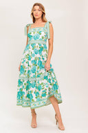 WRITTEN IN THE SKY WOVEN MIDI DRESS.