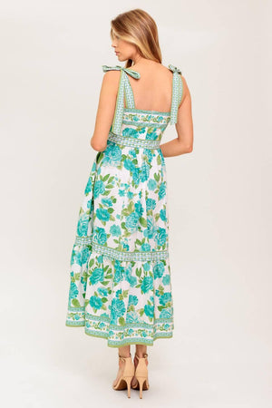 WRITTEN IN THE SKY WOVEN MIDI DRESS.
