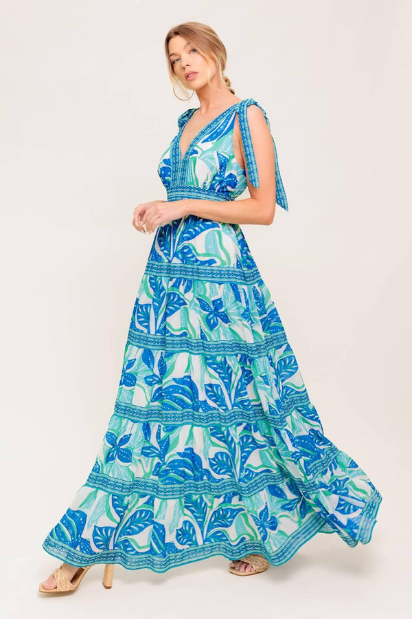 SHOW YOUR LOVE WOVEN MAXI DRESS.