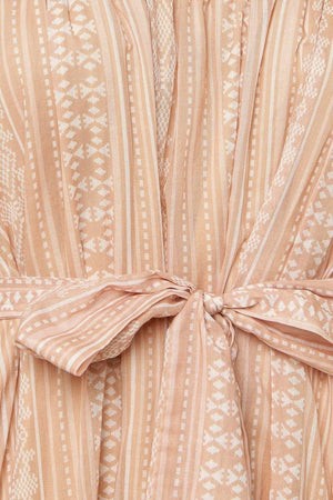 FROLIC THROUGH FIELDS WOVEN MIDI DRESS.