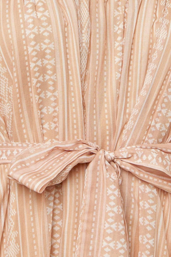 FROLIC THROUGH FIELDS WOVEN MIDI DRESS.