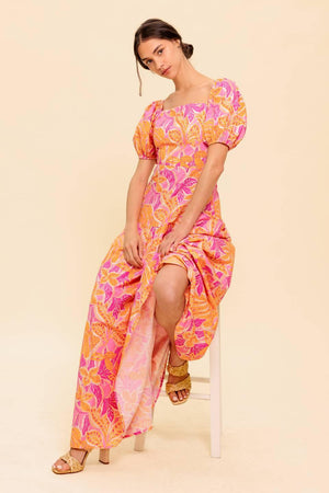 LITTLE LUXURIES WOVEN MAXI DRESS.