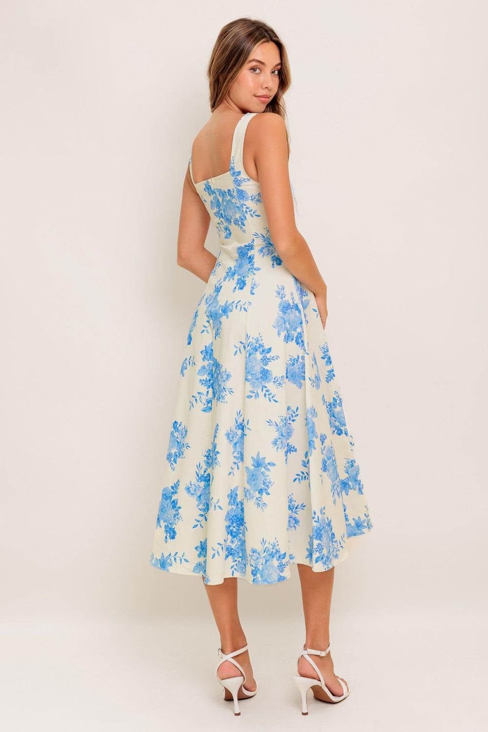 BLUEBELL BREEZE WOVEN MIDI DRESS.