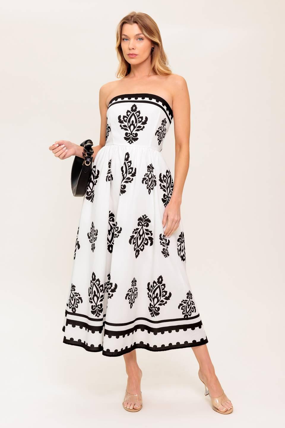 MYSTIC TWILIGHT WOVEN MDI DRESS.