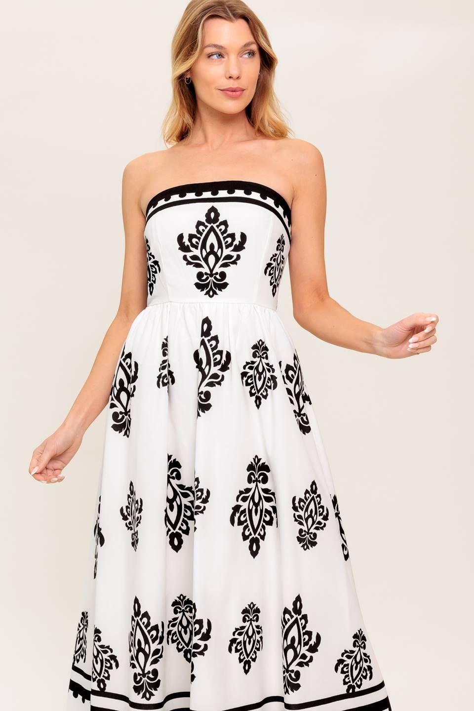 MYSTIC TWILIGHT WOVEN MDI DRESS.