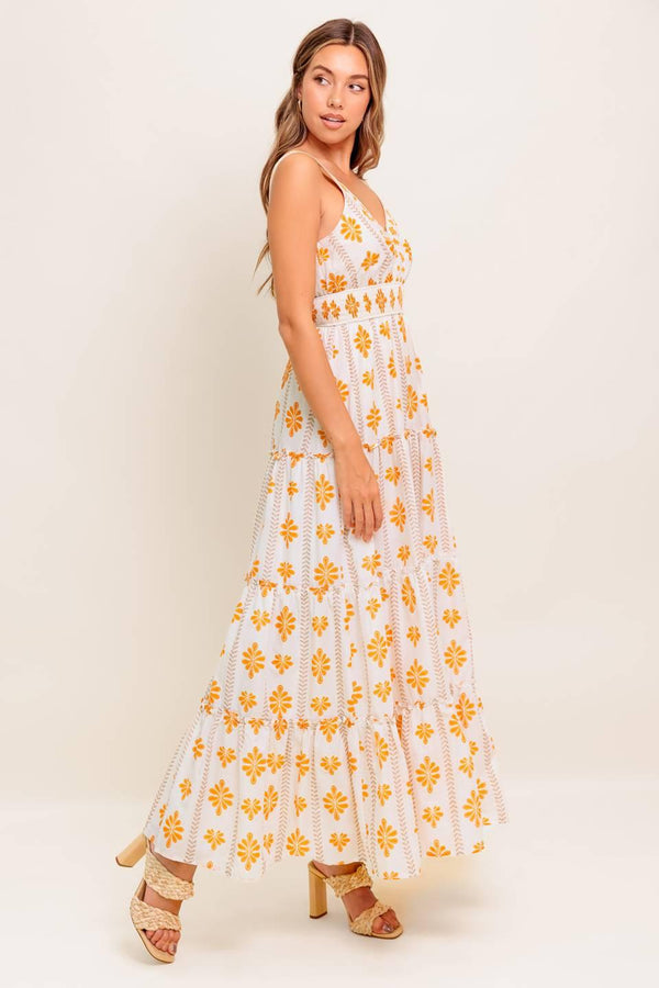DAILY DELIGHT WOVEN MAXI DRESS.