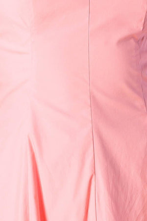 ON THE RIGHT TRACK PEACH WOVEN MIDI DRESS.